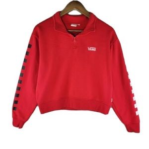 red vans cropped sweater